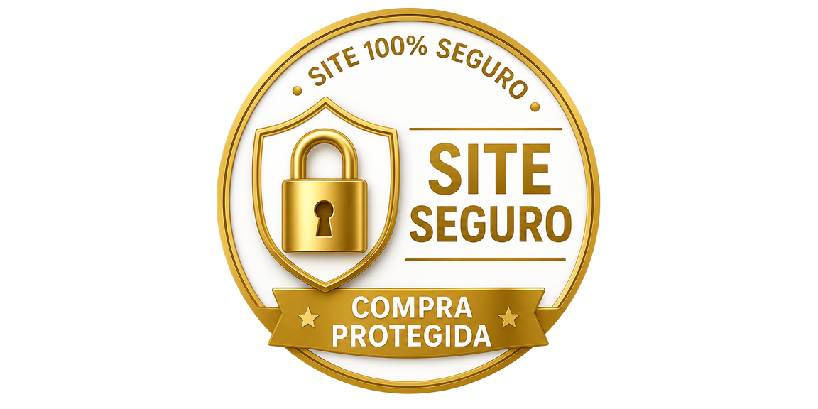 Selo de site seguro e compra protegida